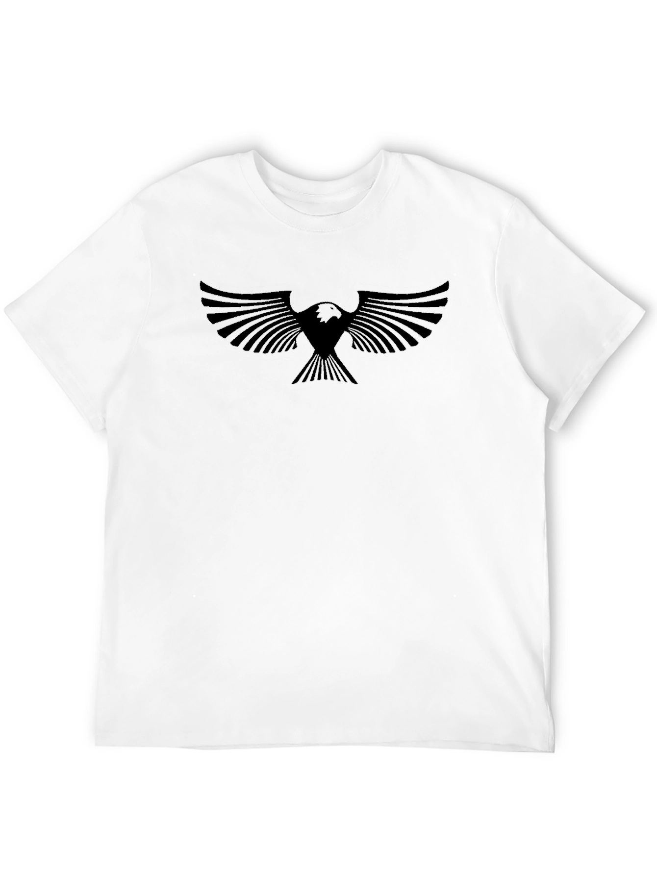 Mens Black Graphic Tee - Eagle Design
