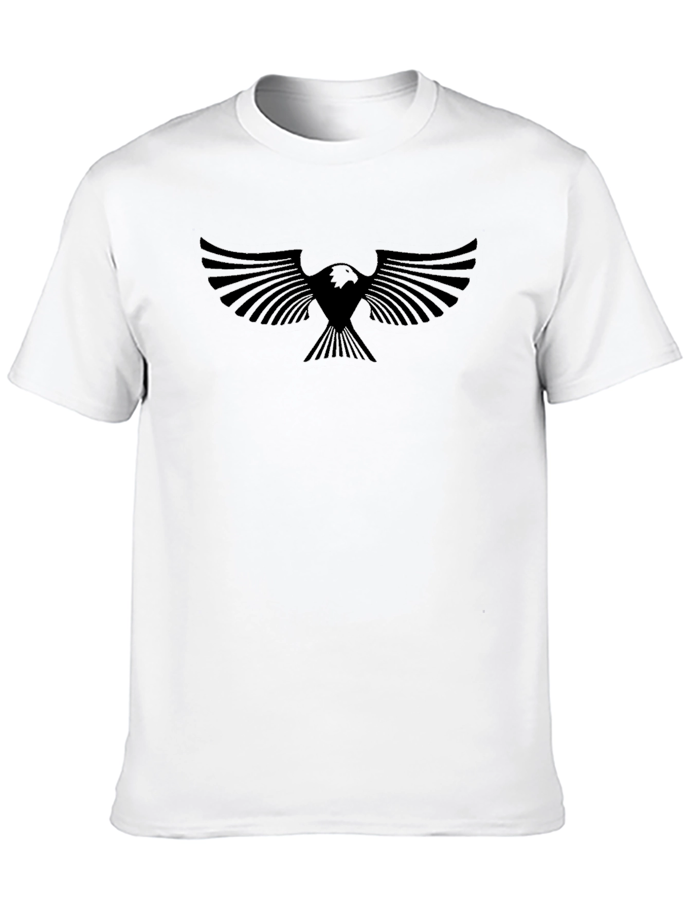 Mens Black Graphic Tee - Eagle Design