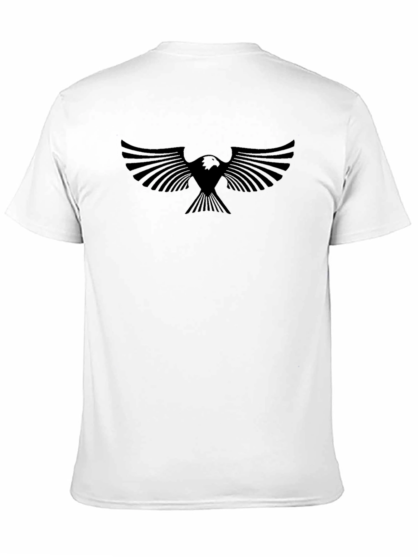 Mens Black Graphic Tee - Eagle Design