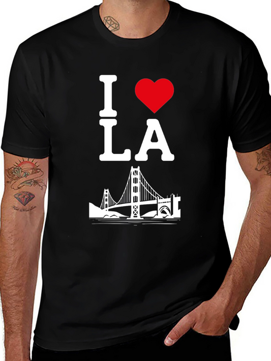 I Love LA T-Shirt - Black Cotton Blend
