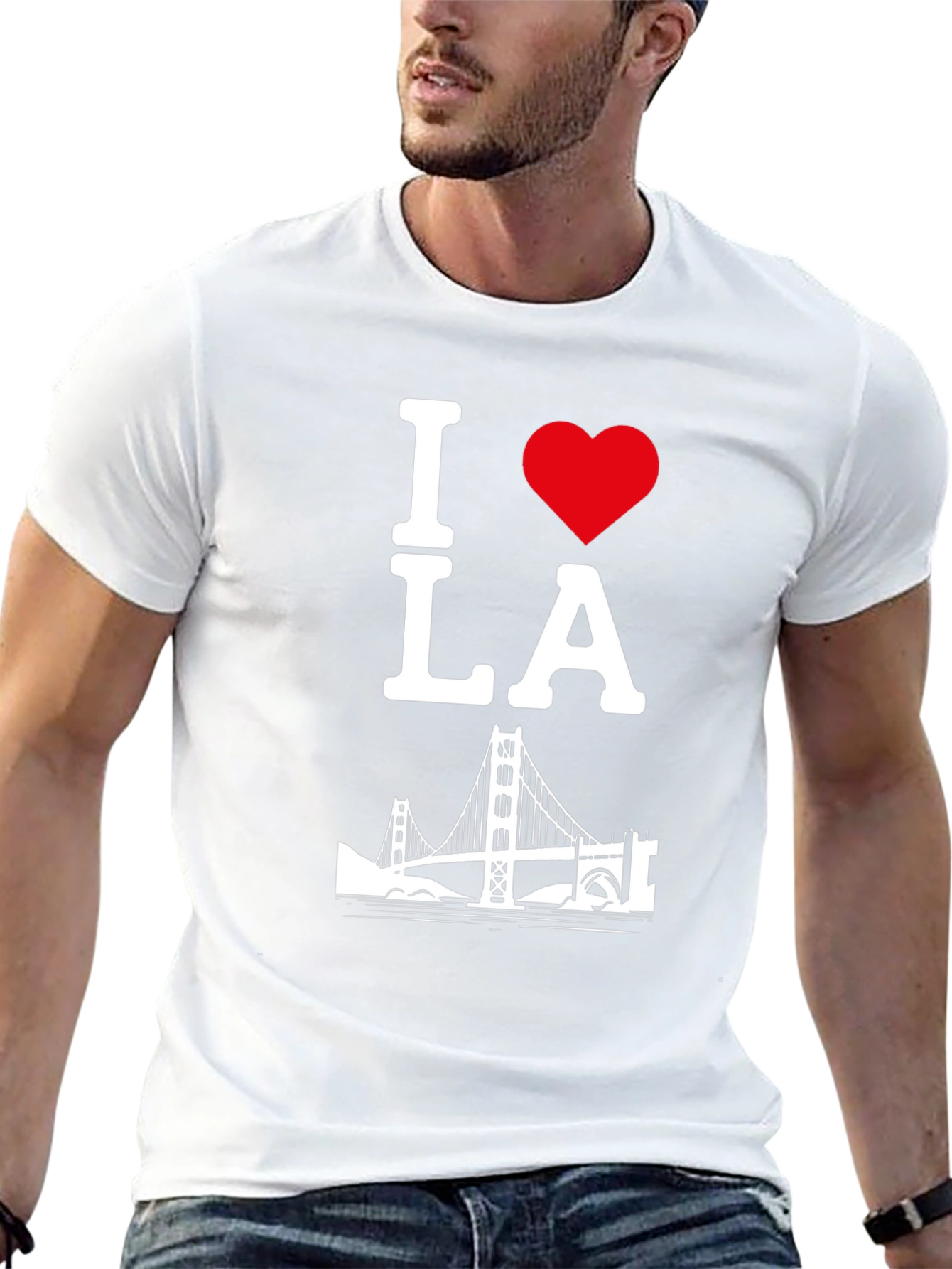 I Love LA T-Shirt - Black Cotton Blend