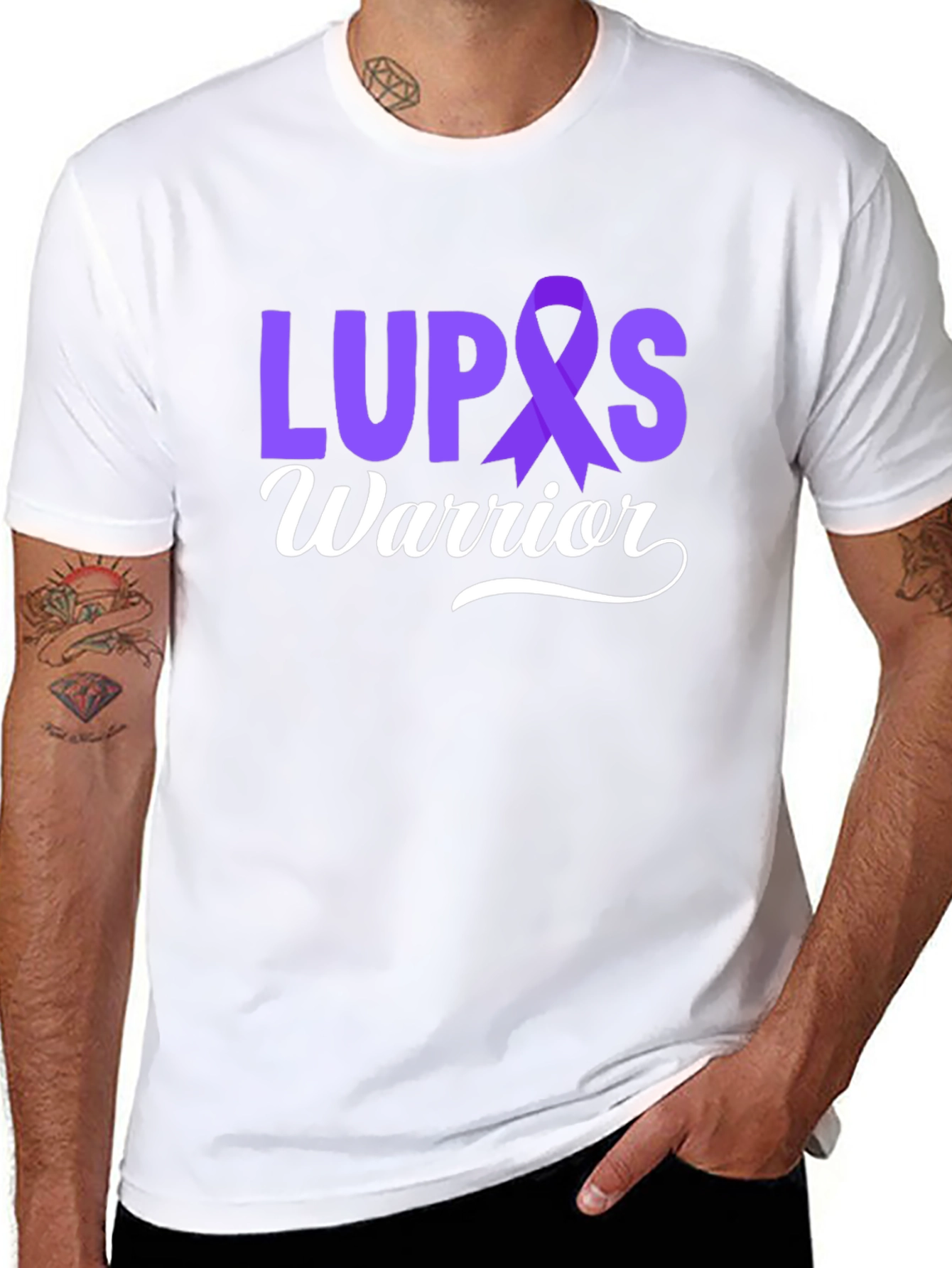 Lupus Warrior T-Shirt - Purple Ribbon Awareness