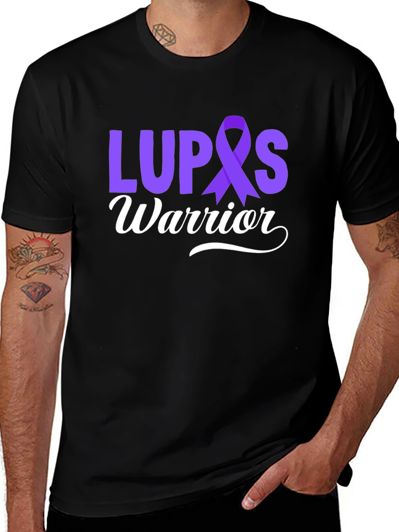 Lupus Warrior T-Shirt - Purple Ribbon Awareness