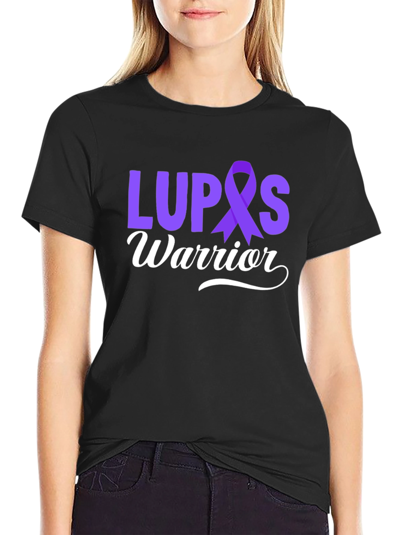 Lupus Warrior T-Shirt - Purple Ribbon Awareness