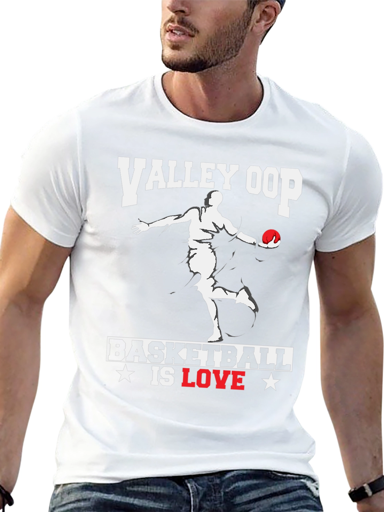 Valley Oop Basketball Graphic T-Shirt - Basketball Is Love
