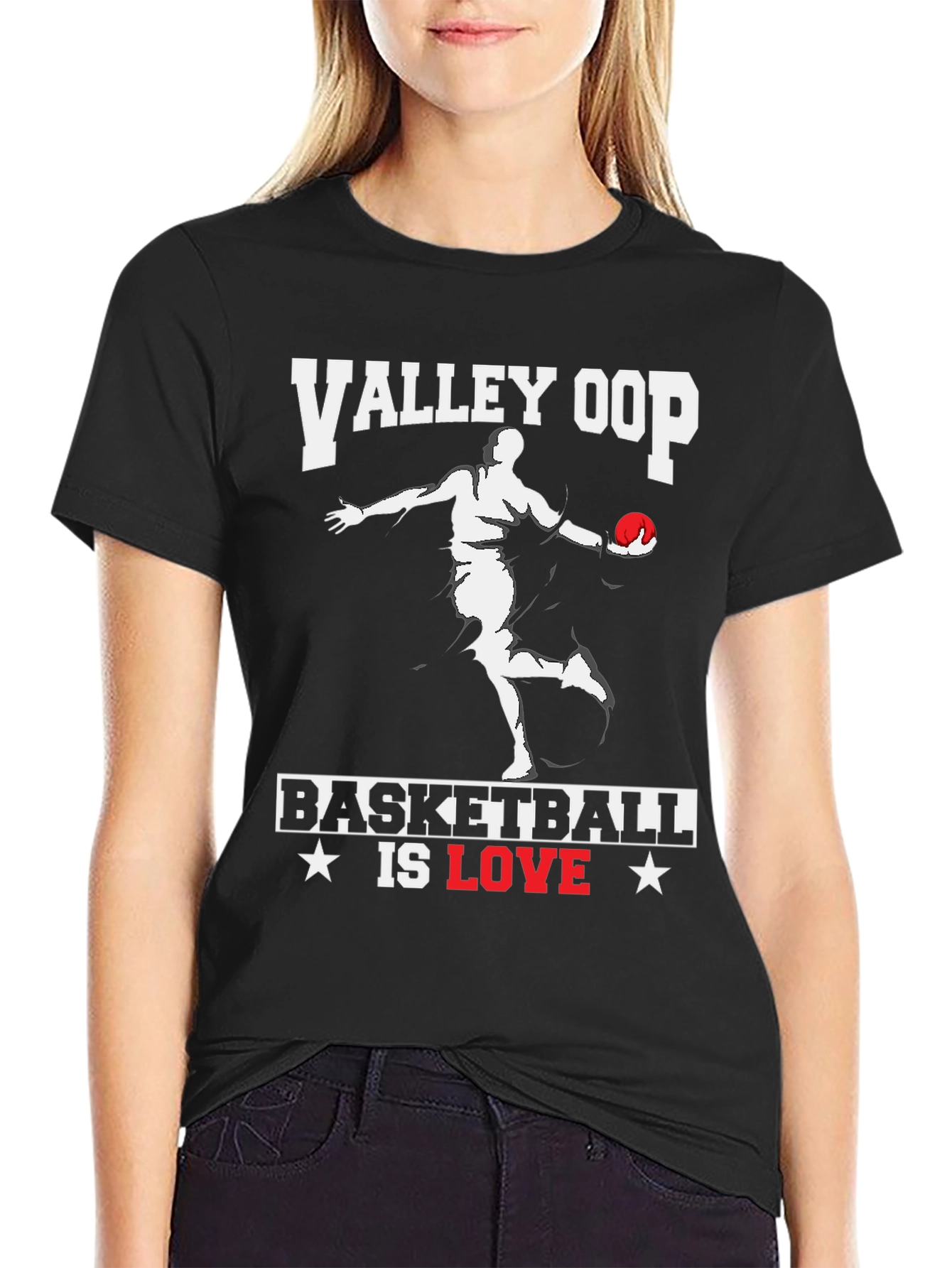 Valley Oop Basketball Graphic T-Shirt - Basketball Is Love