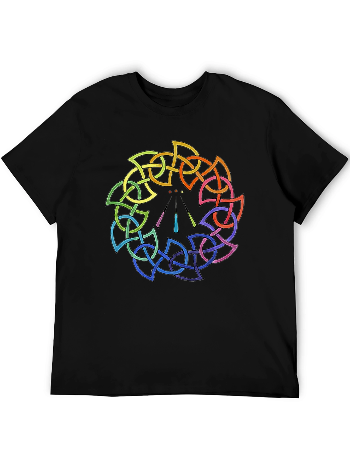 Rainbow Celtic Knot Black T-Shirt