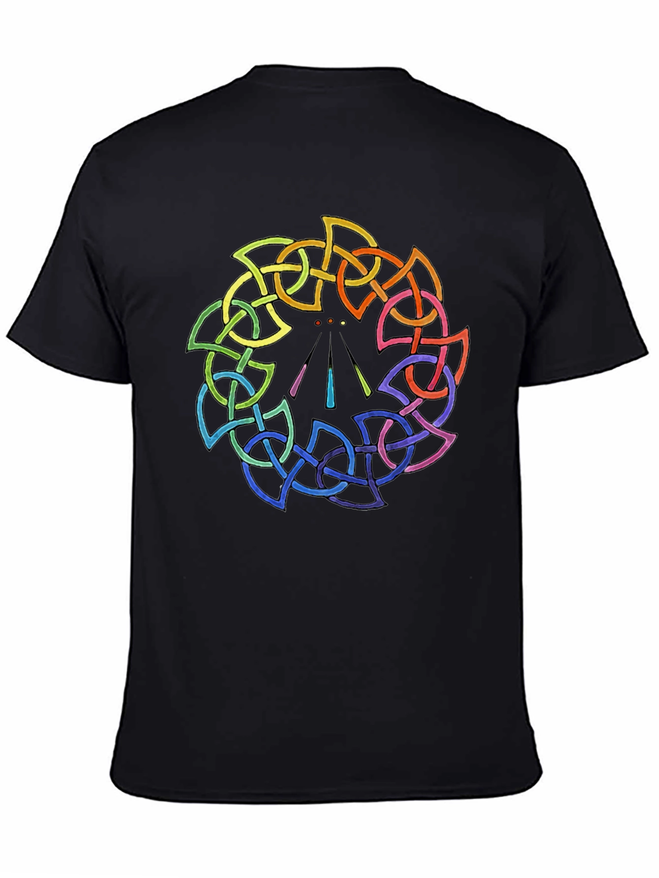 Rainbow Celtic Knot Black T-Shirt