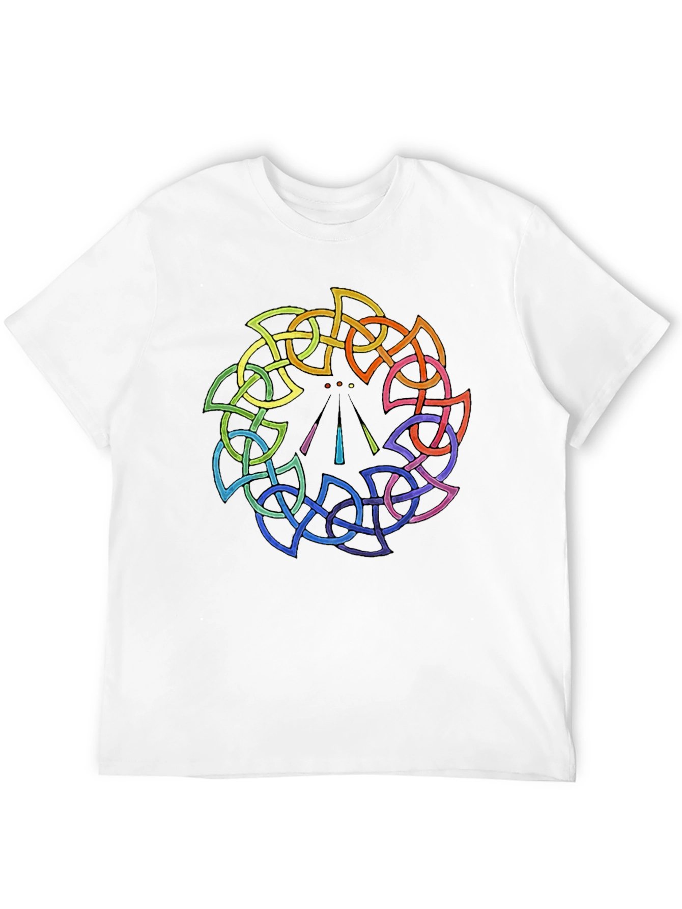 Rainbow Celtic Knot Black T-Shirt