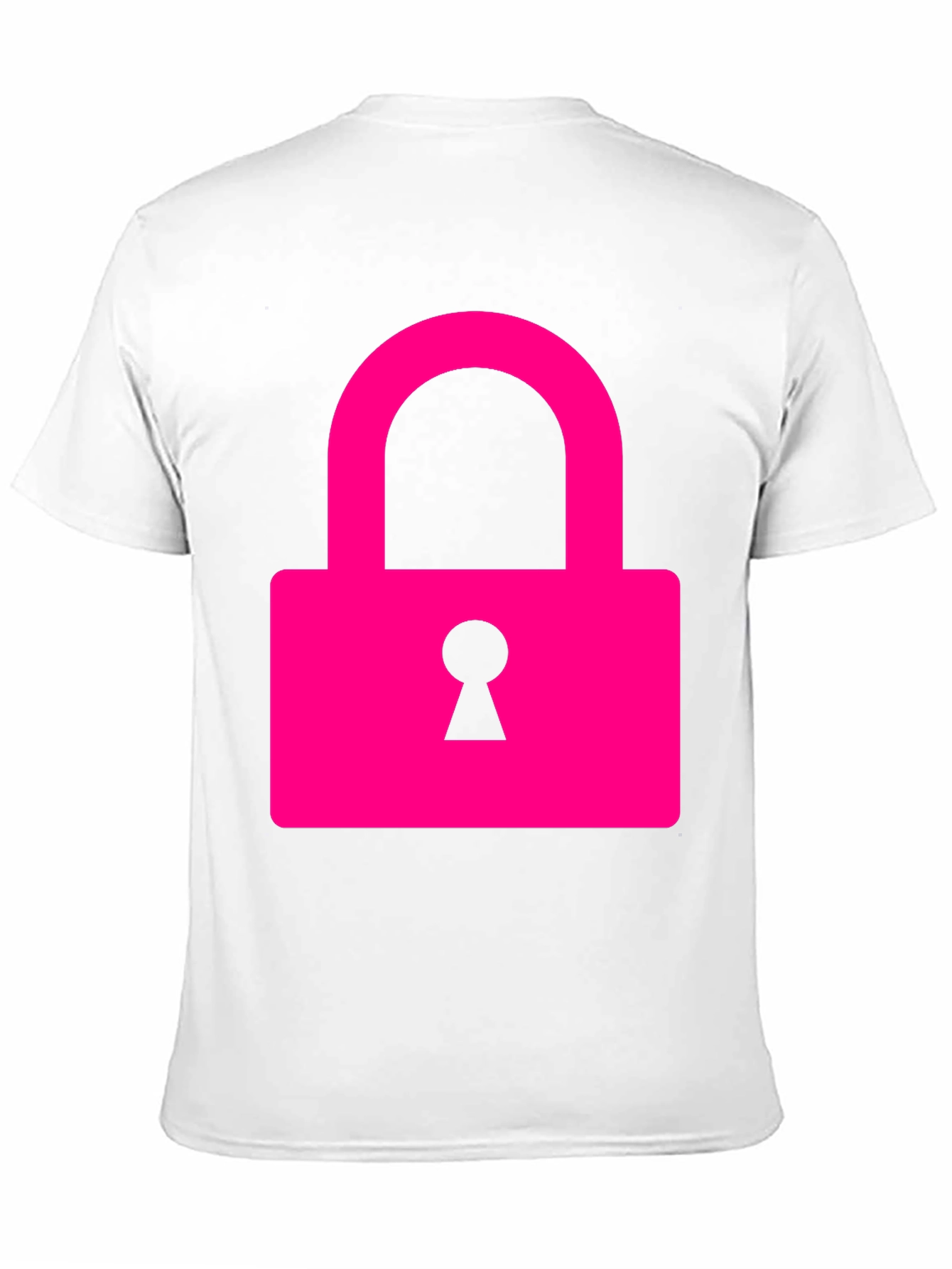 Cool Pink Lock Graphic T-Shirt