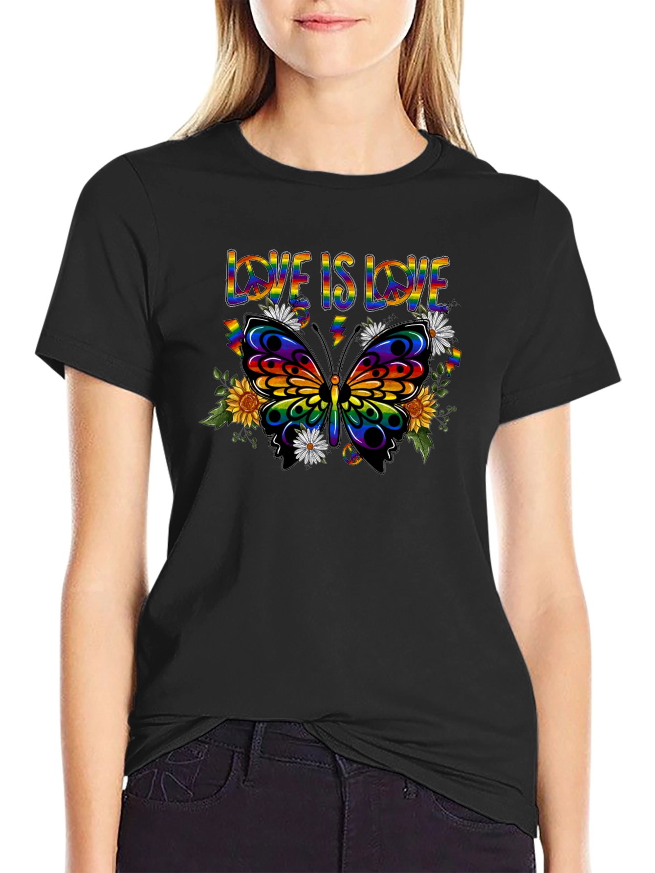 Love is Love Butterfly Graphic Tee