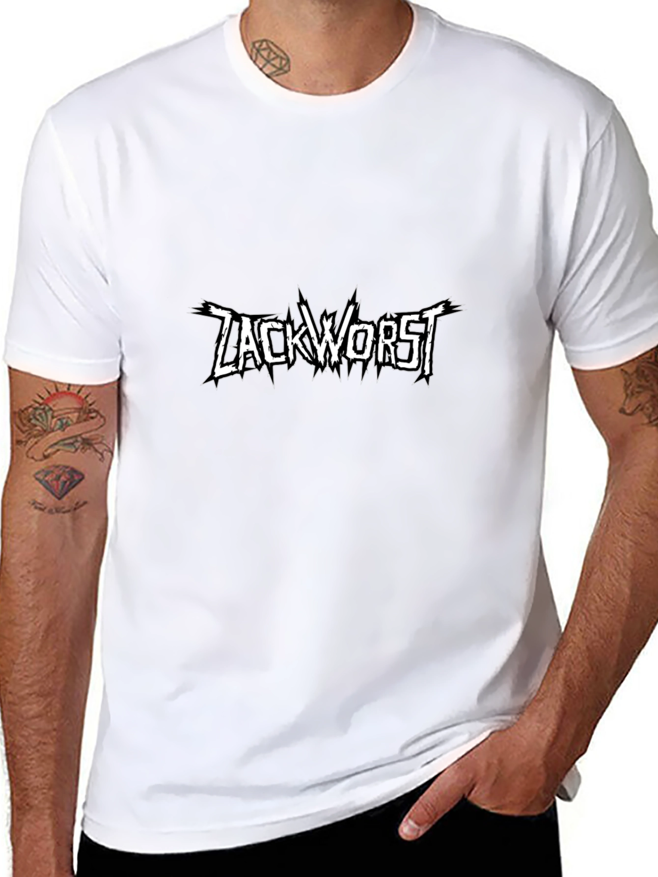 Zackworst Graphic Print Black T-Shirt