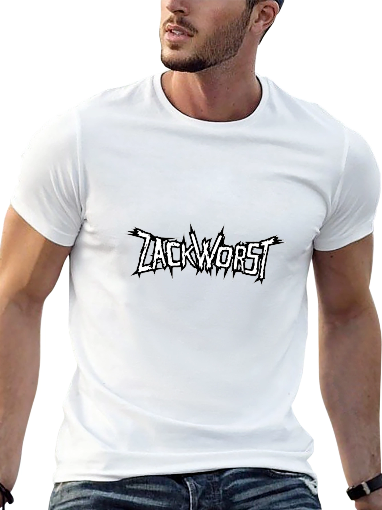 Zackworst Graphic Print Black T-Shirt