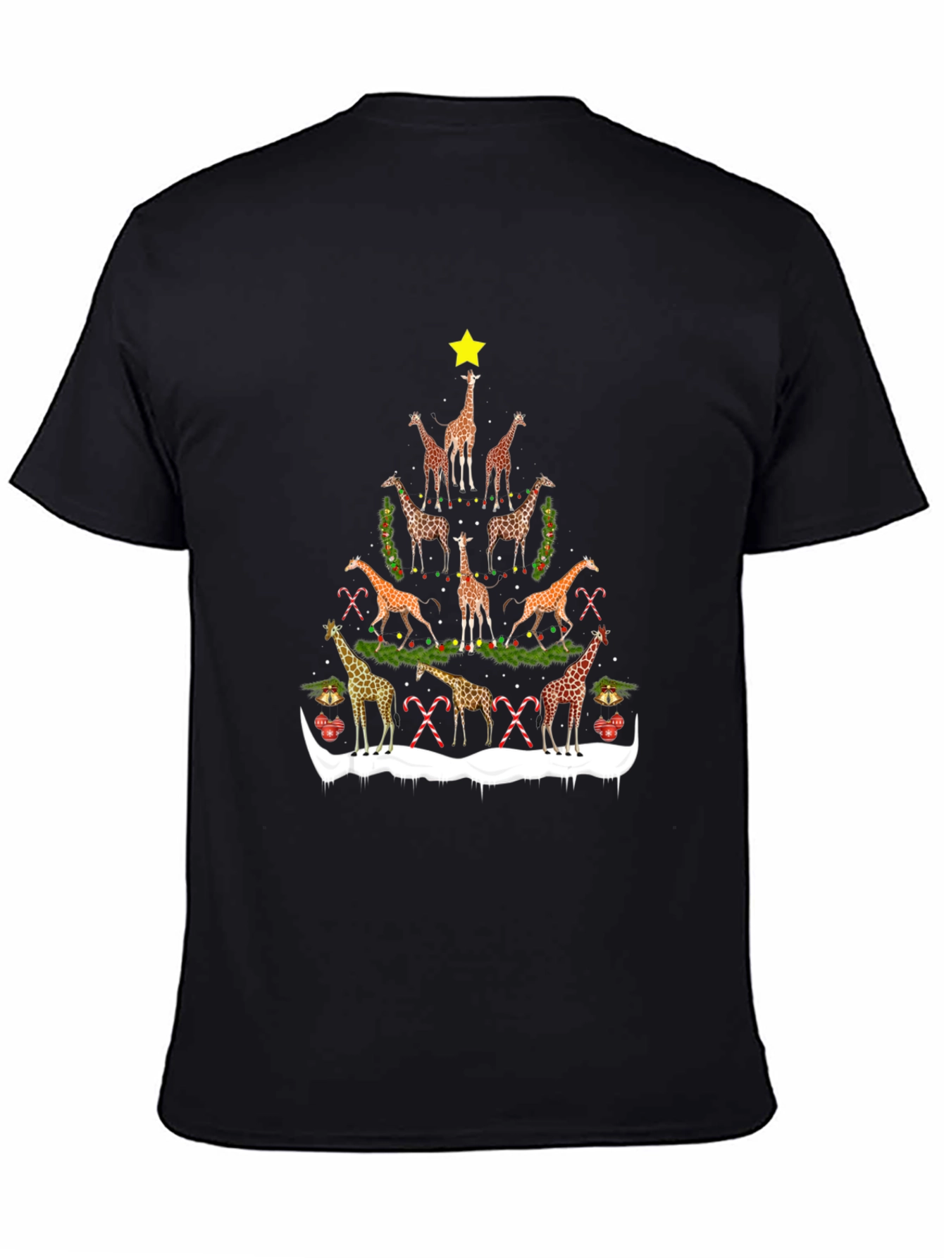 Giraffe Christmas Tree T-Shirt