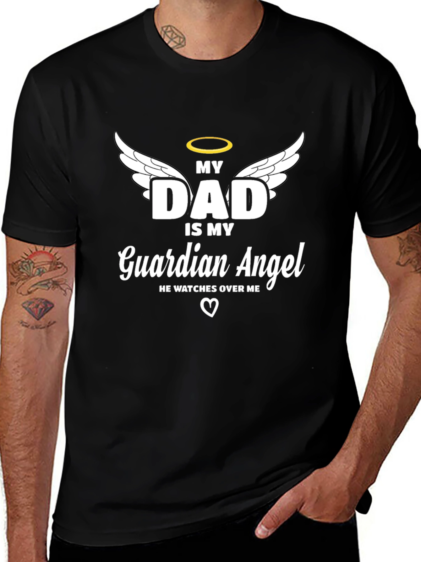 My Dad Is My Guardian Angel Memorial T-Shirt