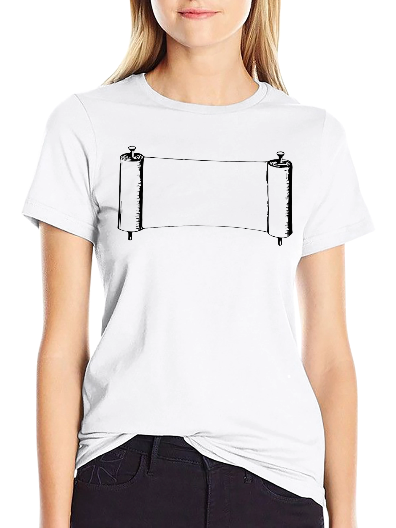 Mens Black Scroll Graphic Tee