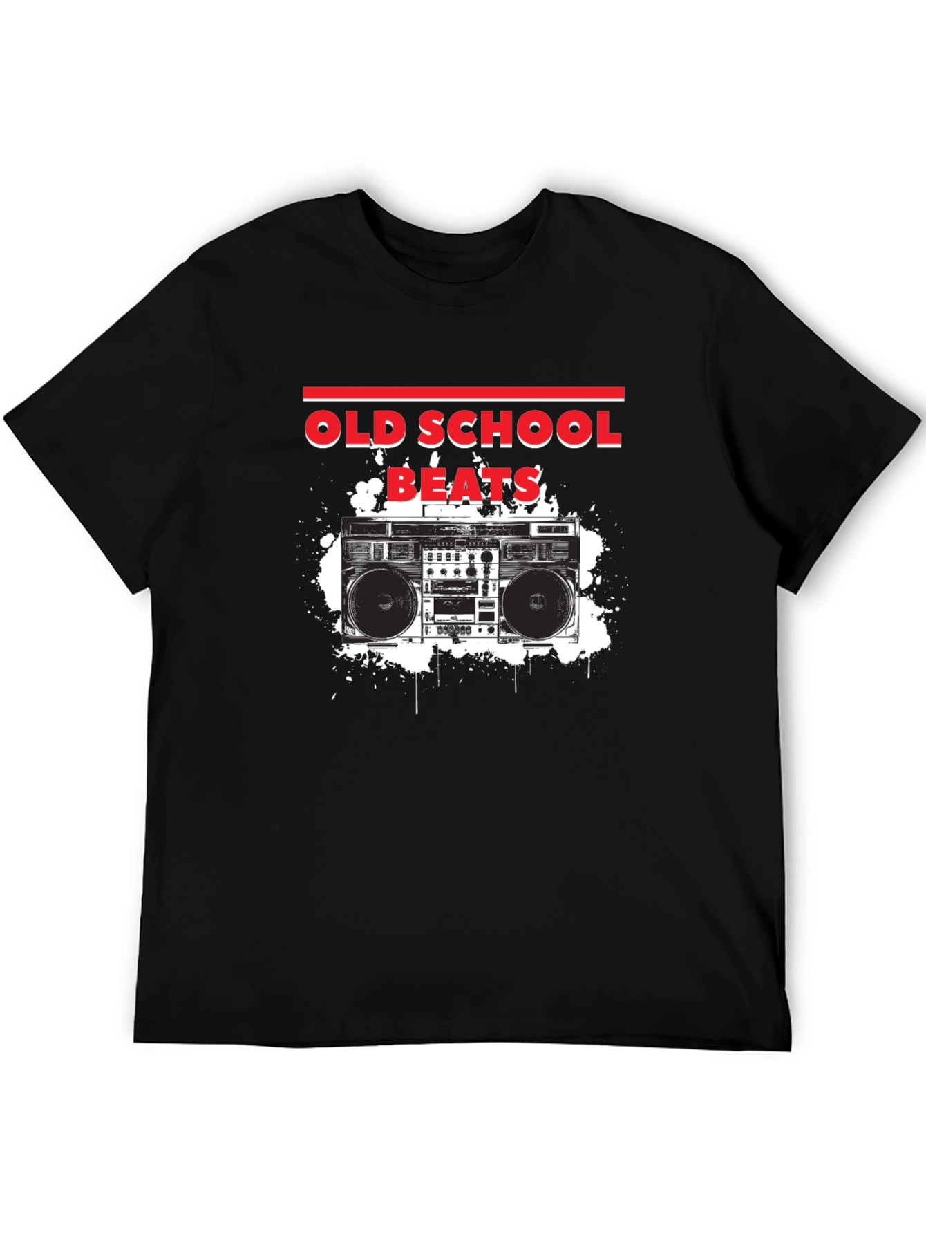 Old School Beats Graphic T-Shirt - Retro Boombox Design