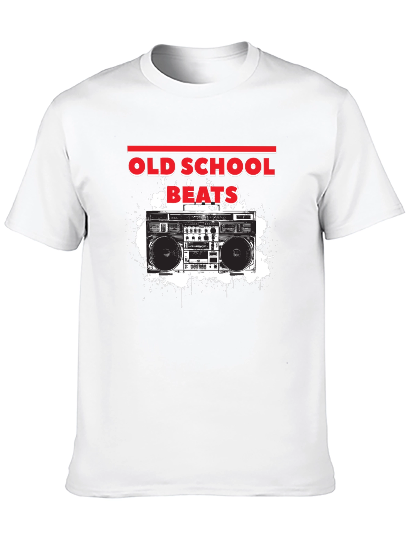 Old School Beats Graphic T-Shirt - Retro Boombox Design