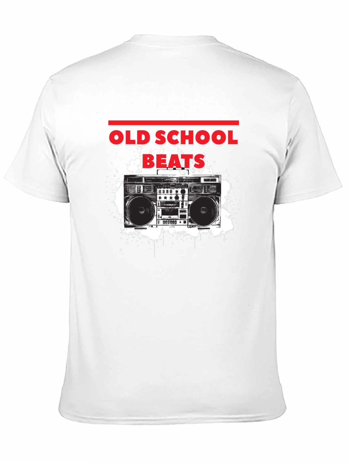 Old School Beats Graphic T-Shirt - Retro Boombox Design