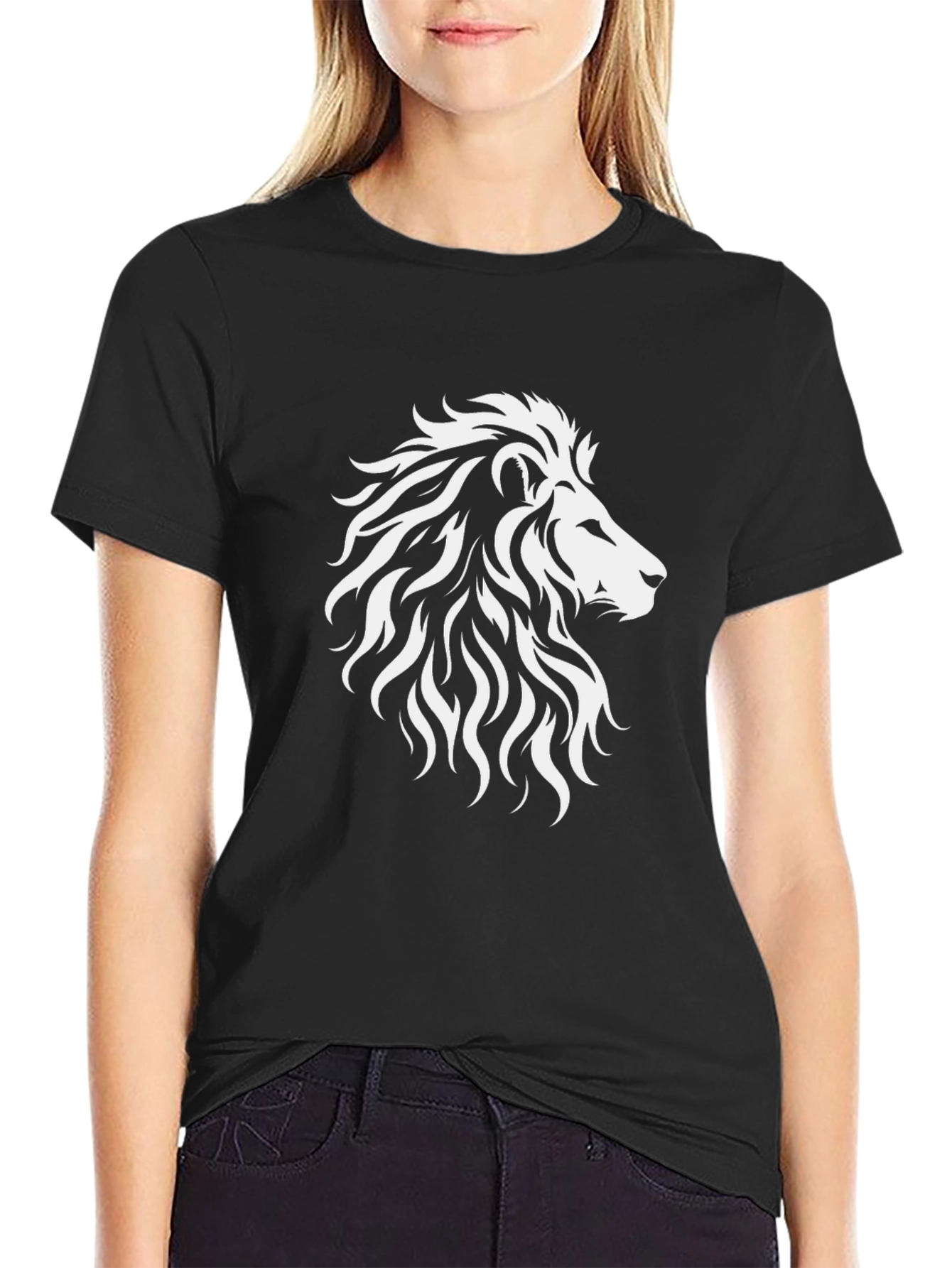 Black Lion Graphic Tee - Mens Fashion