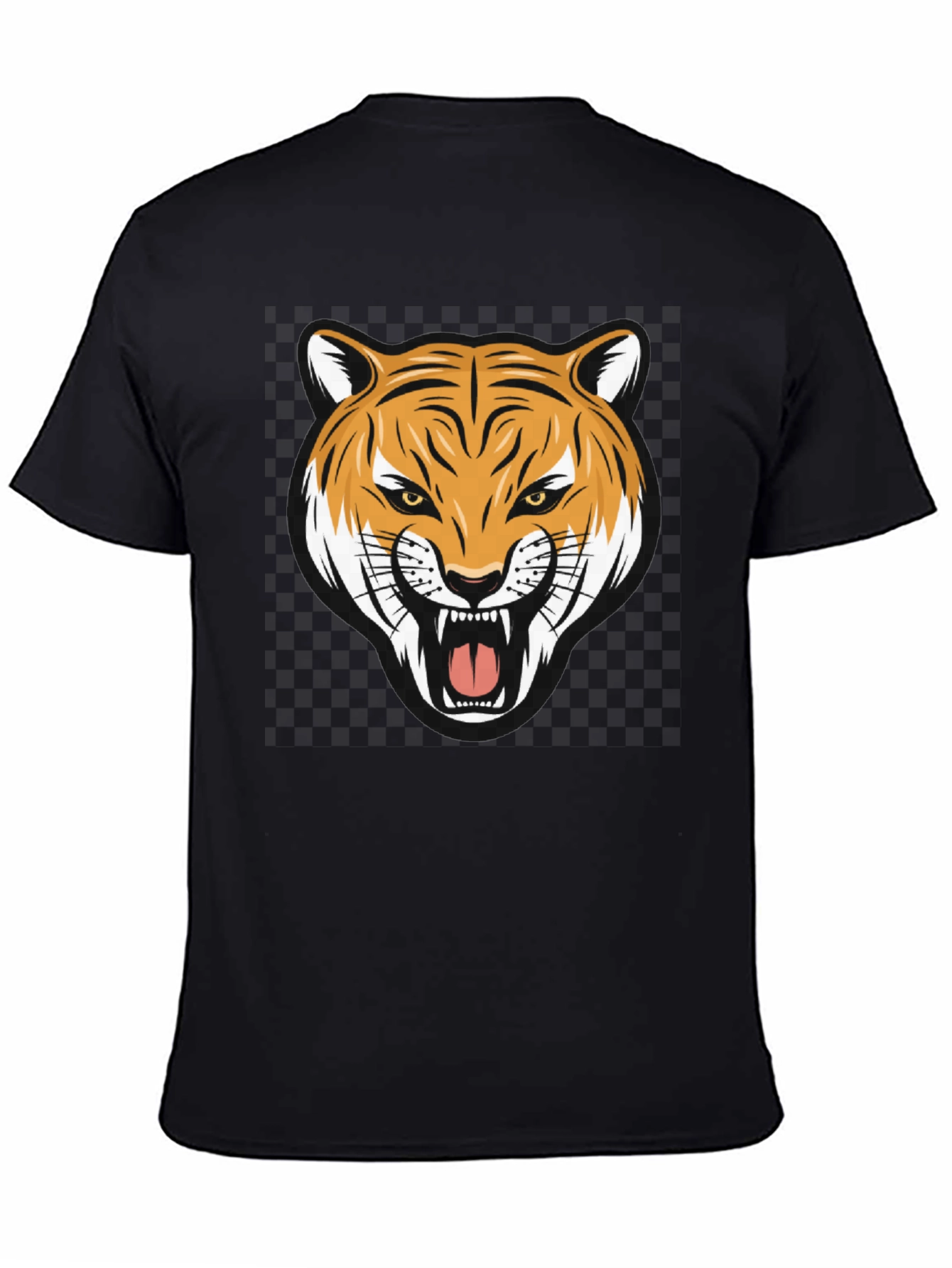 Tiger Graphic Print Crew Neck T-Shirt