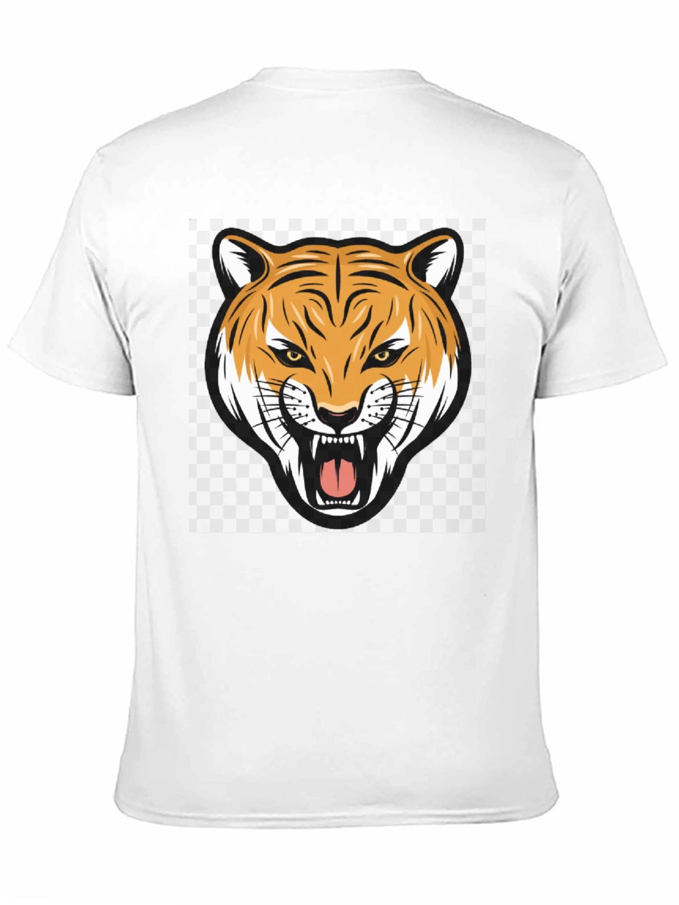 Tiger Graphic Print Crew Neck T-Shirt