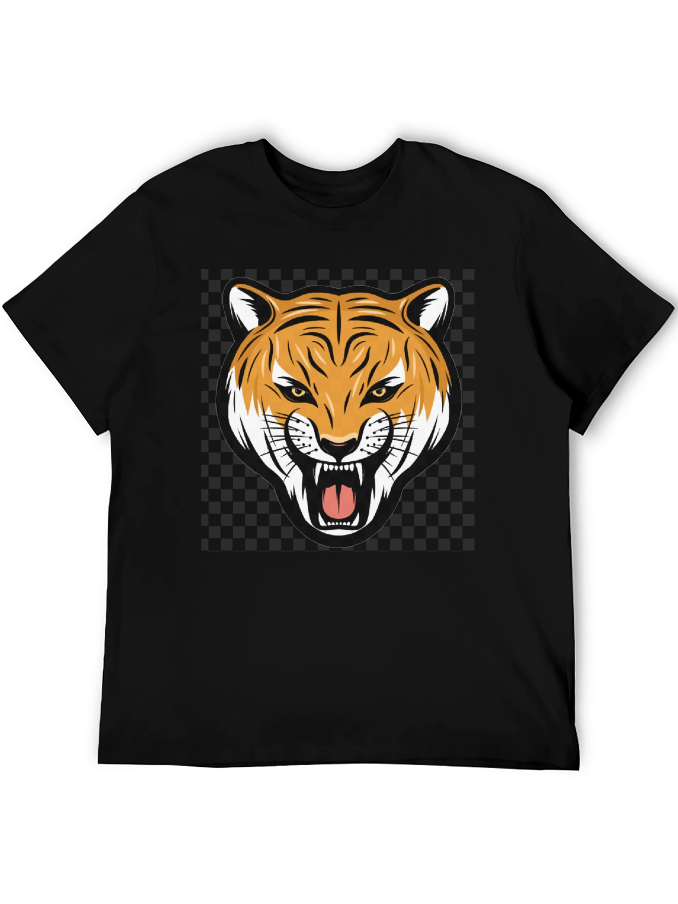 Tiger Graphic Print Crew Neck T-Shirt