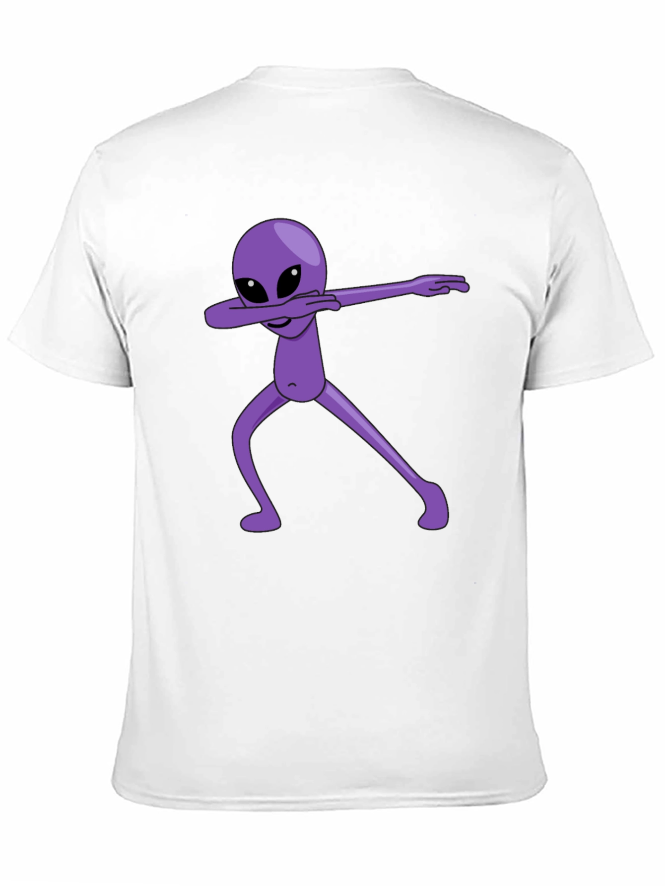 Dabbing Alien Graphic Tee - Black Cotton Blend Shirt