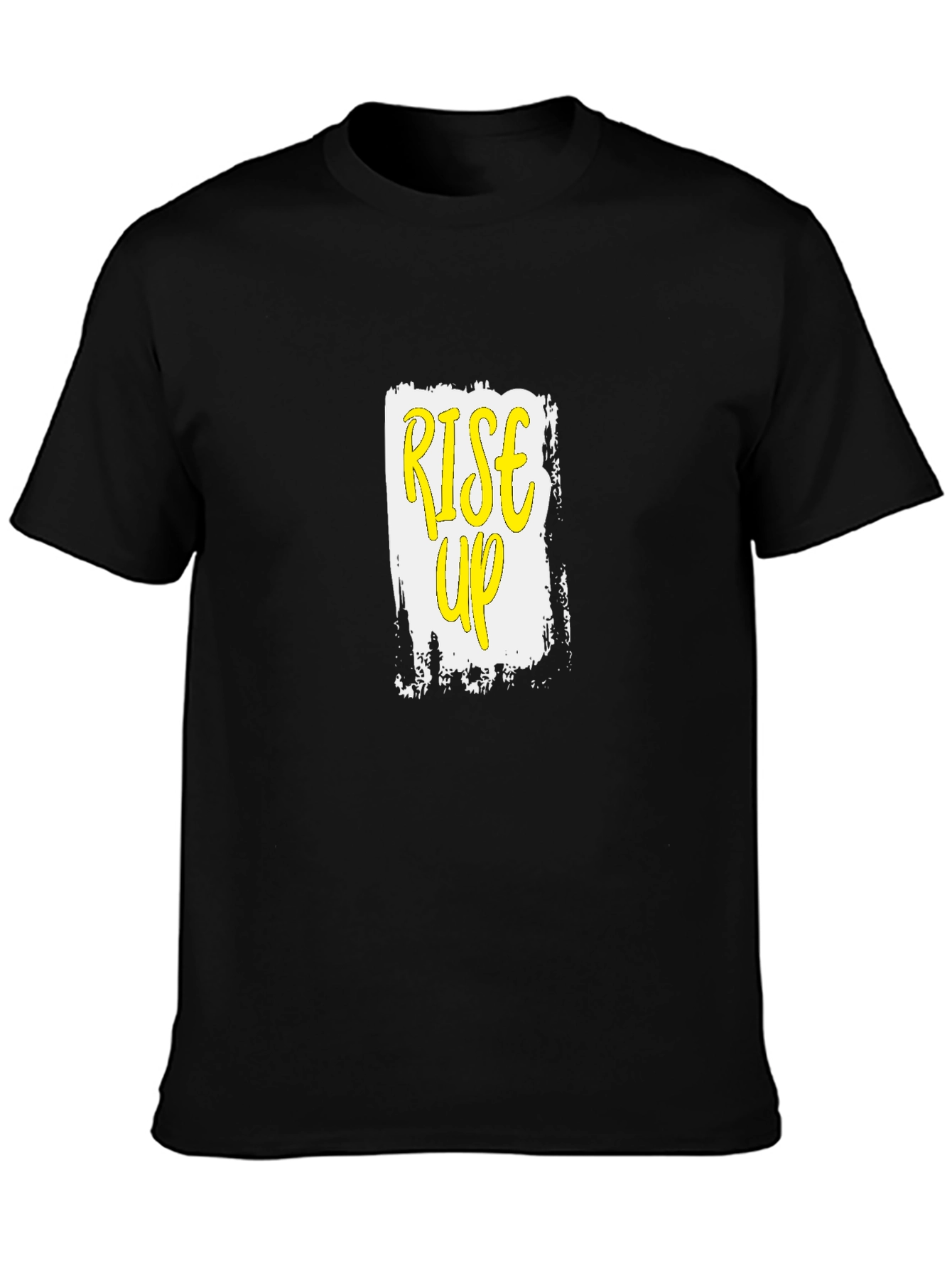Rise Up Graphic Tee - Mens Black Cotton T-Shirt