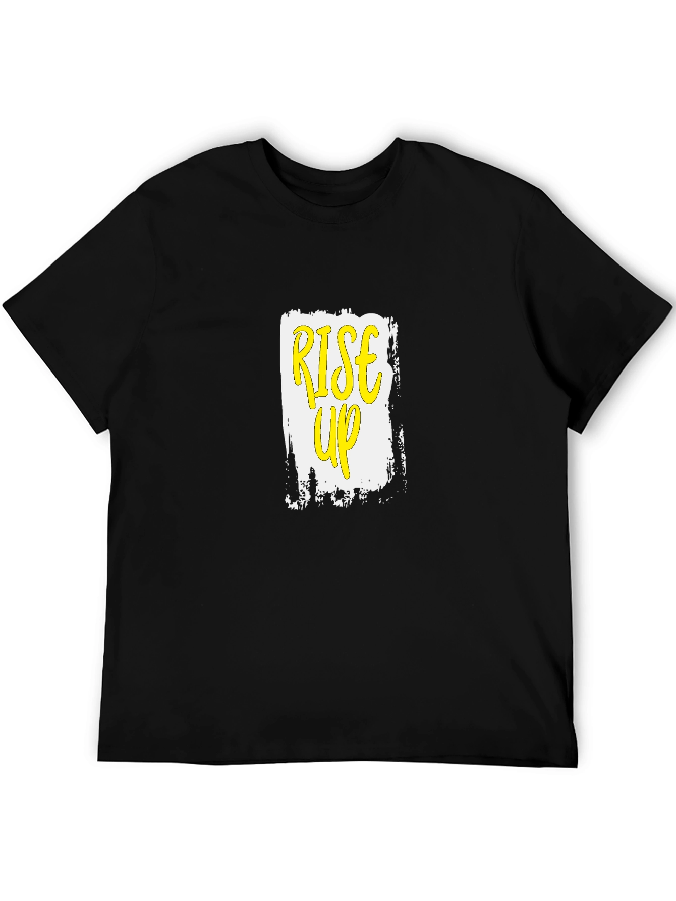 Rise Up Graphic Tee - Mens Black Cotton T-Shirt