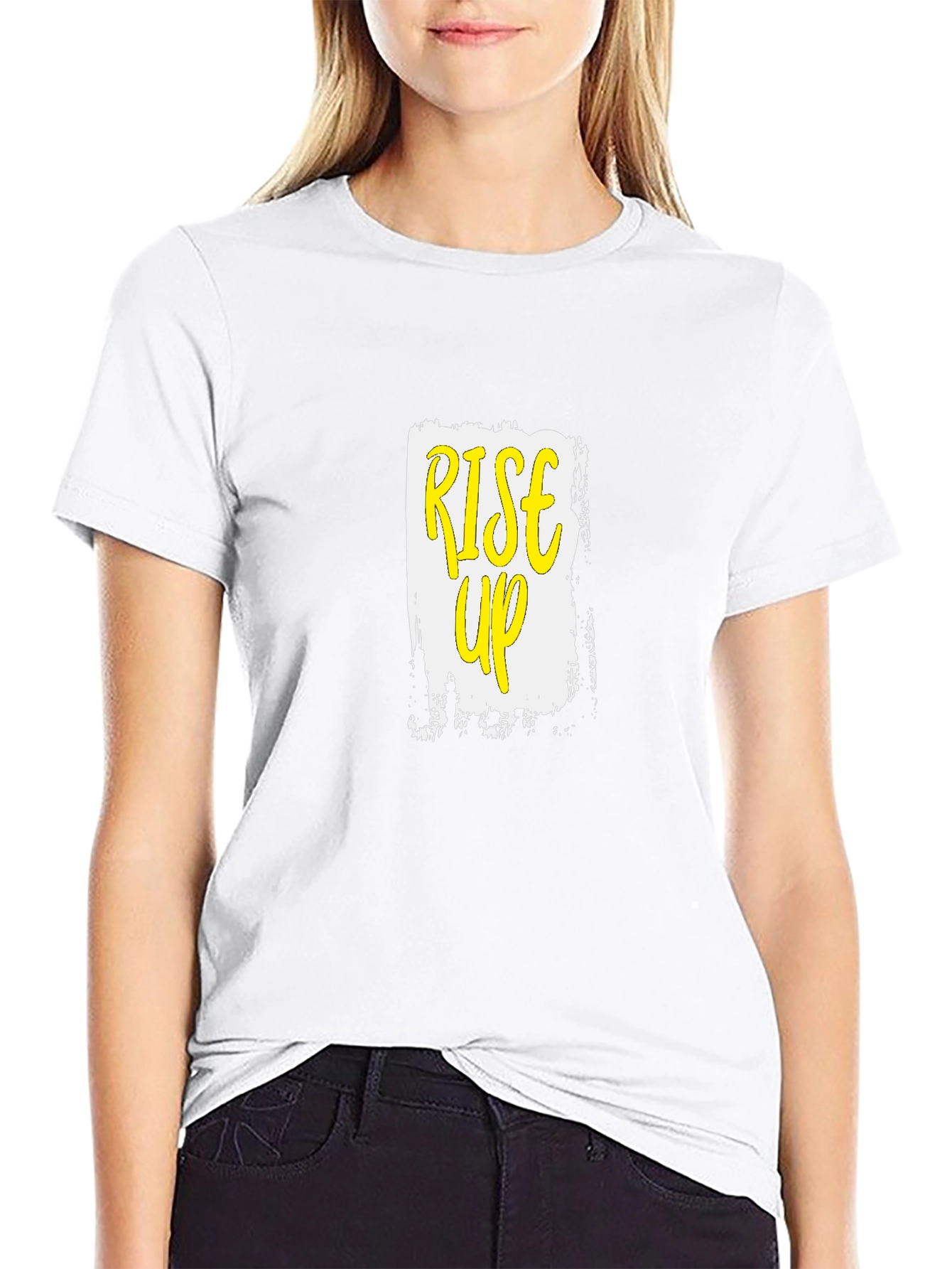 Rise Up Graphic Tee - Mens Black Cotton T-Shirt