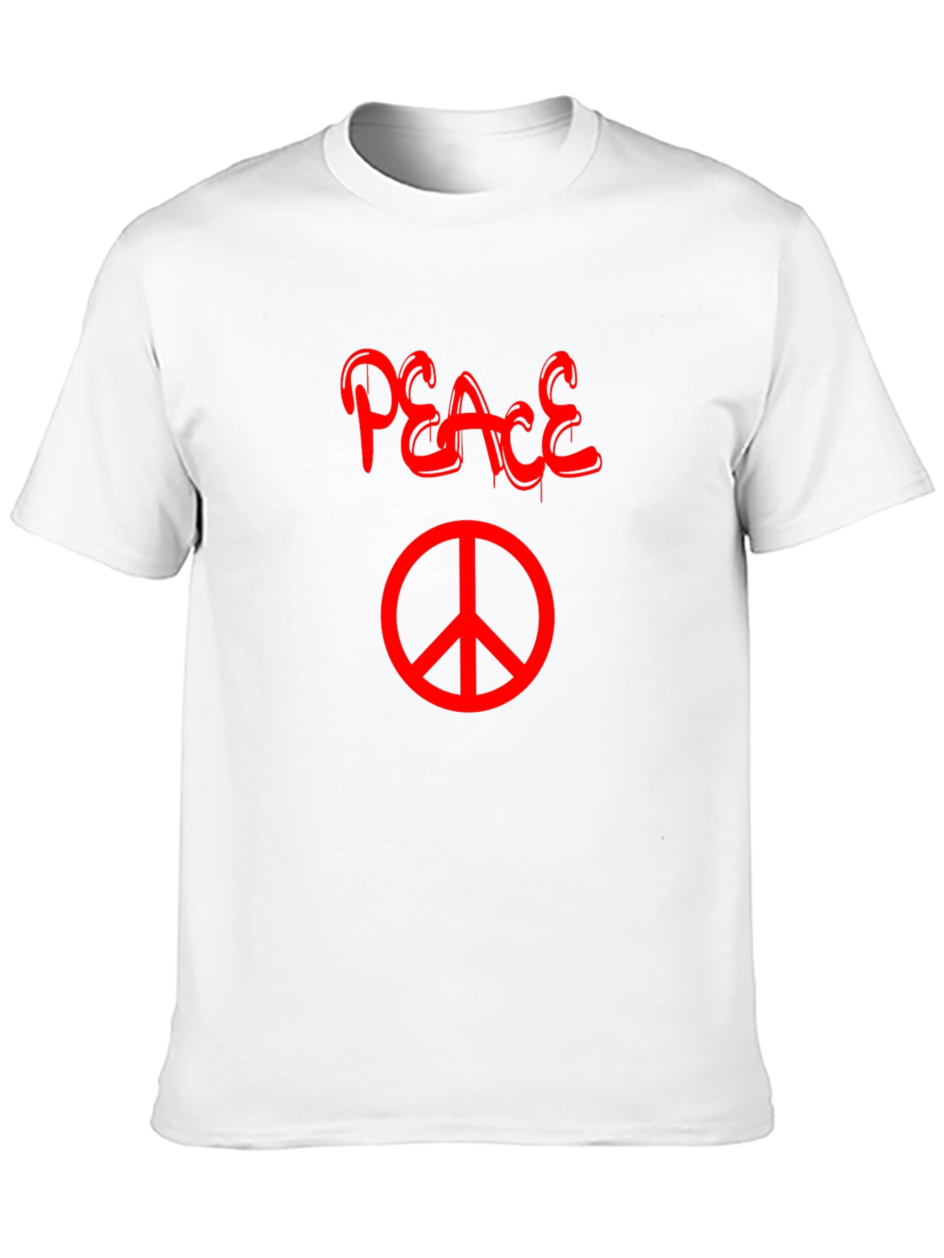Peace T-Shirt - Black with Red Graphic