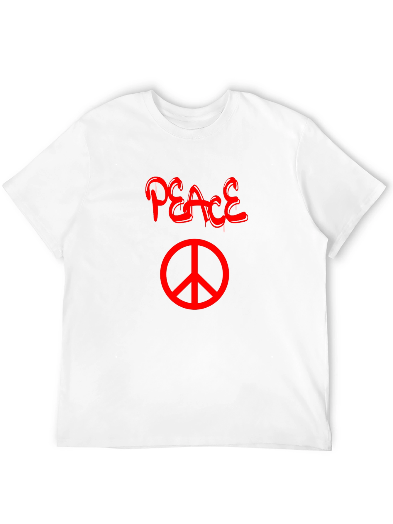 Peace T-Shirt - Black with Red Graphic