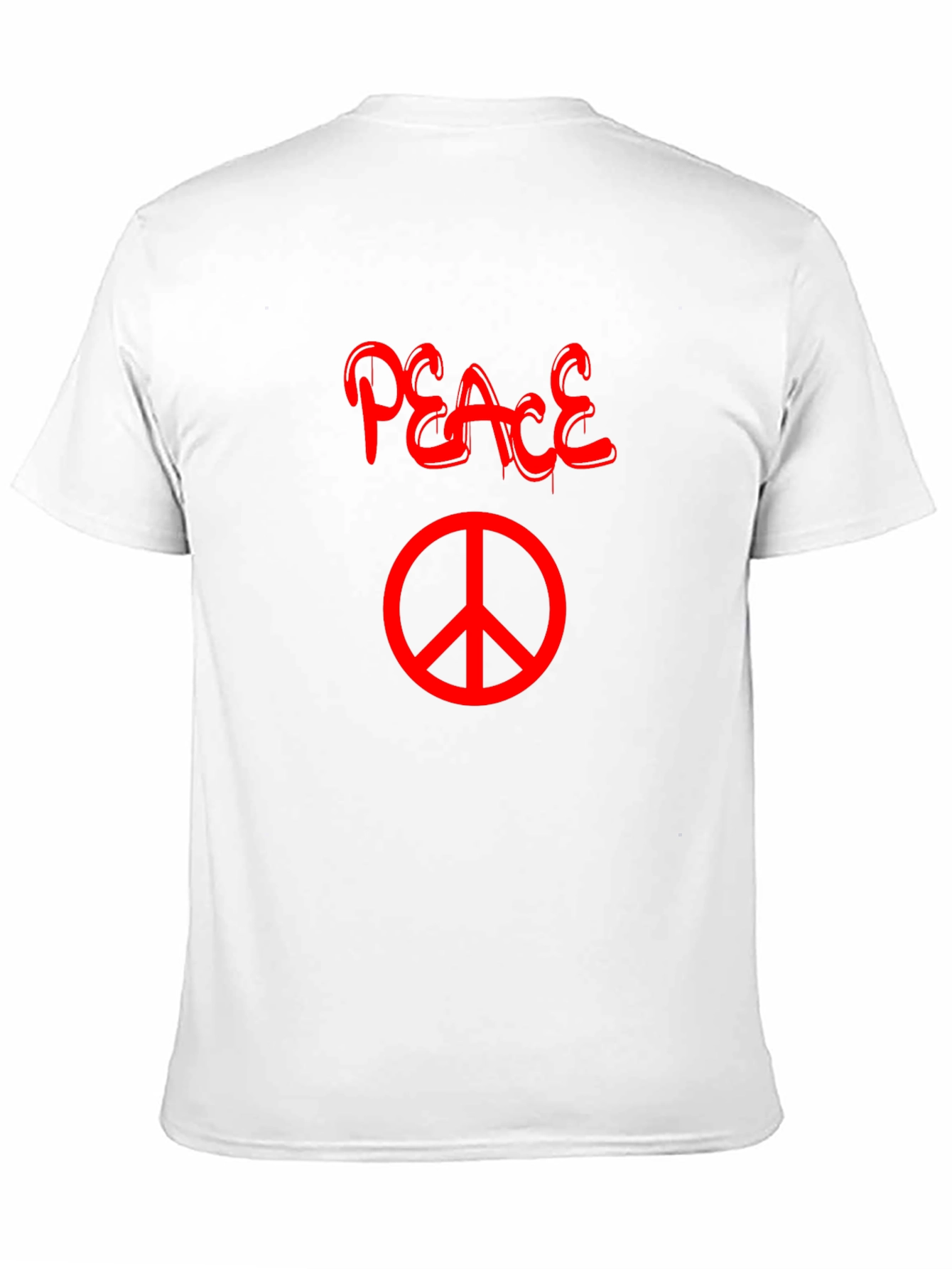 Peace T-Shirt - Black with Red Graphic