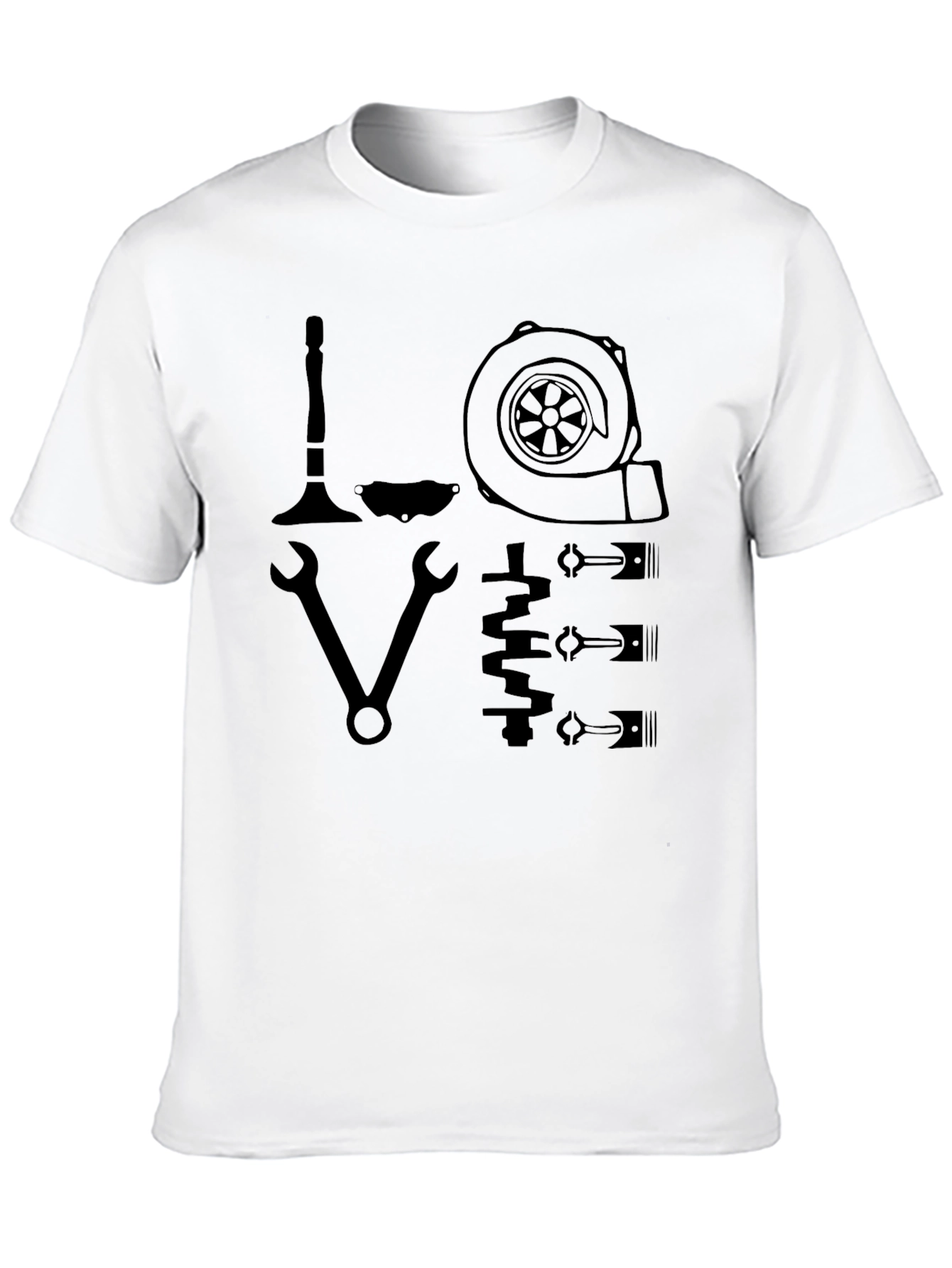 Mechanic LOVE Graphic Print T-Shirt