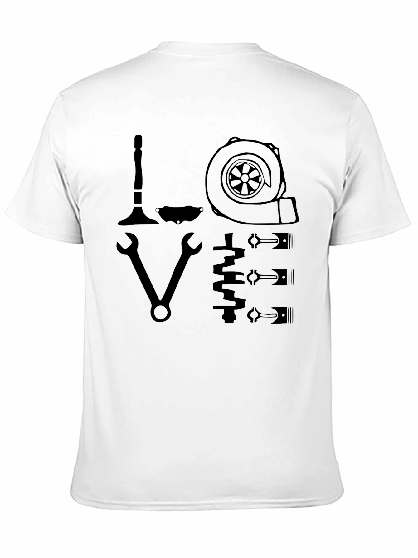 Mechanic LOVE Graphic Print T-Shirt