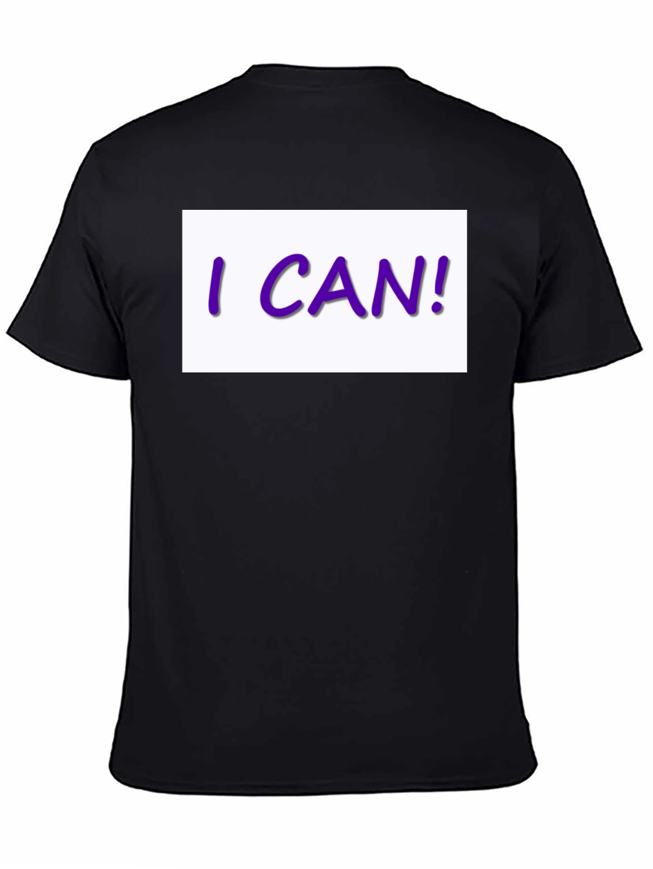 I CAN! Graphic Print Black T-Shirt