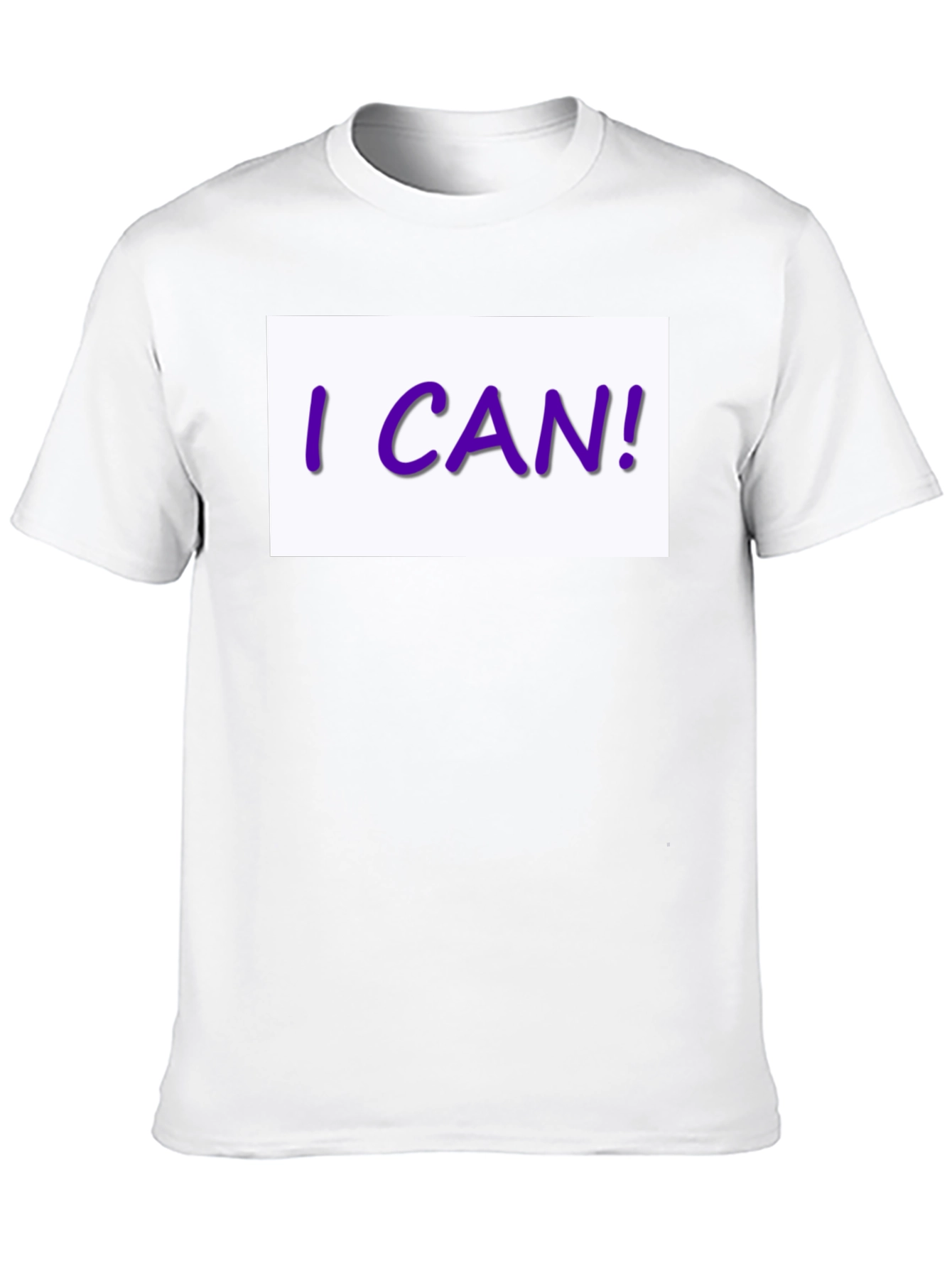 I CAN! Graphic Print Black T-Shirt
