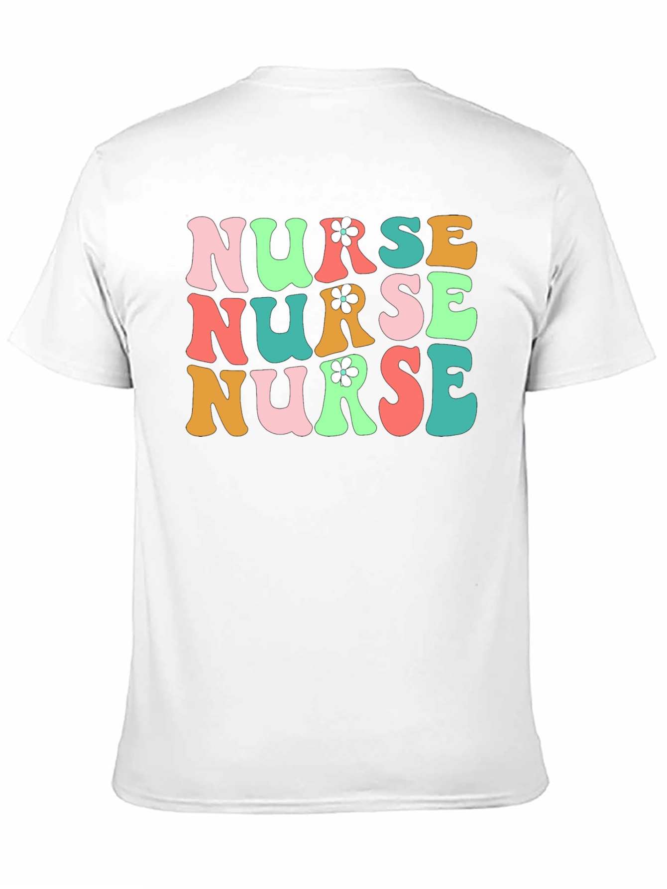 Retro Nurse Graphic Tee - Black Cotton T-Shirt