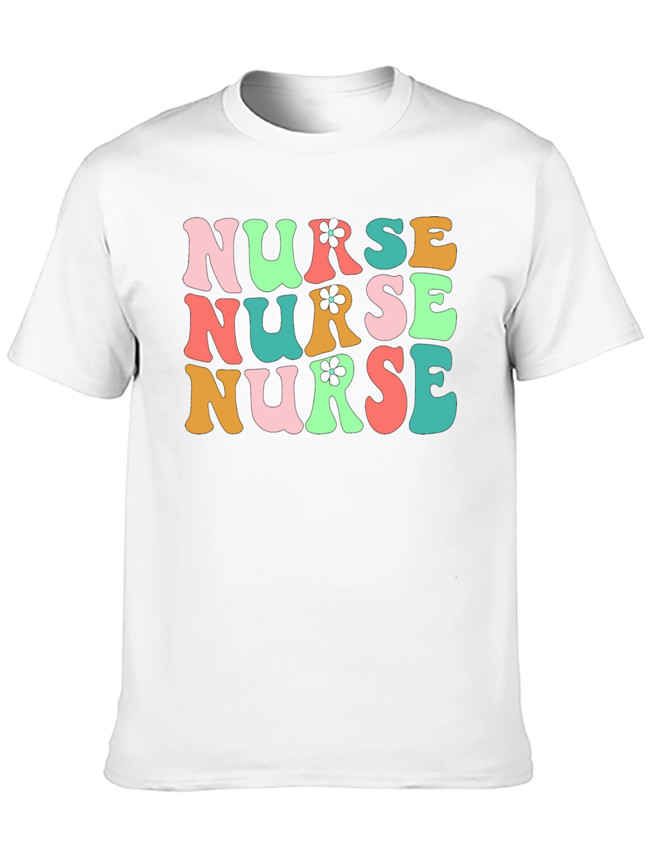 Retro Nurse Graphic Tee - Black Cotton T-Shirt