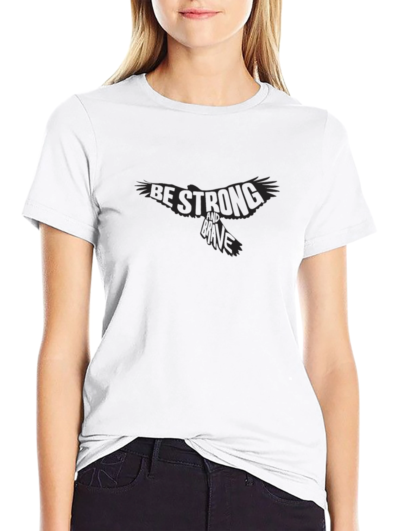 Be Strong and Brave Graphic Tee - Raven Design