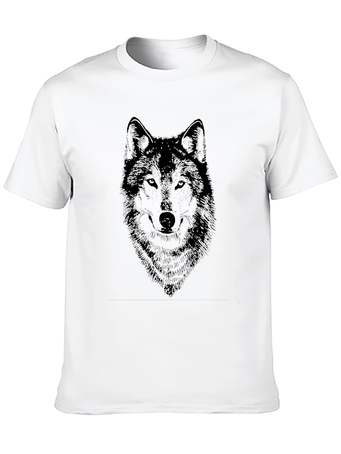 Mens Black Wolf Graphic Tee - Fierce Style