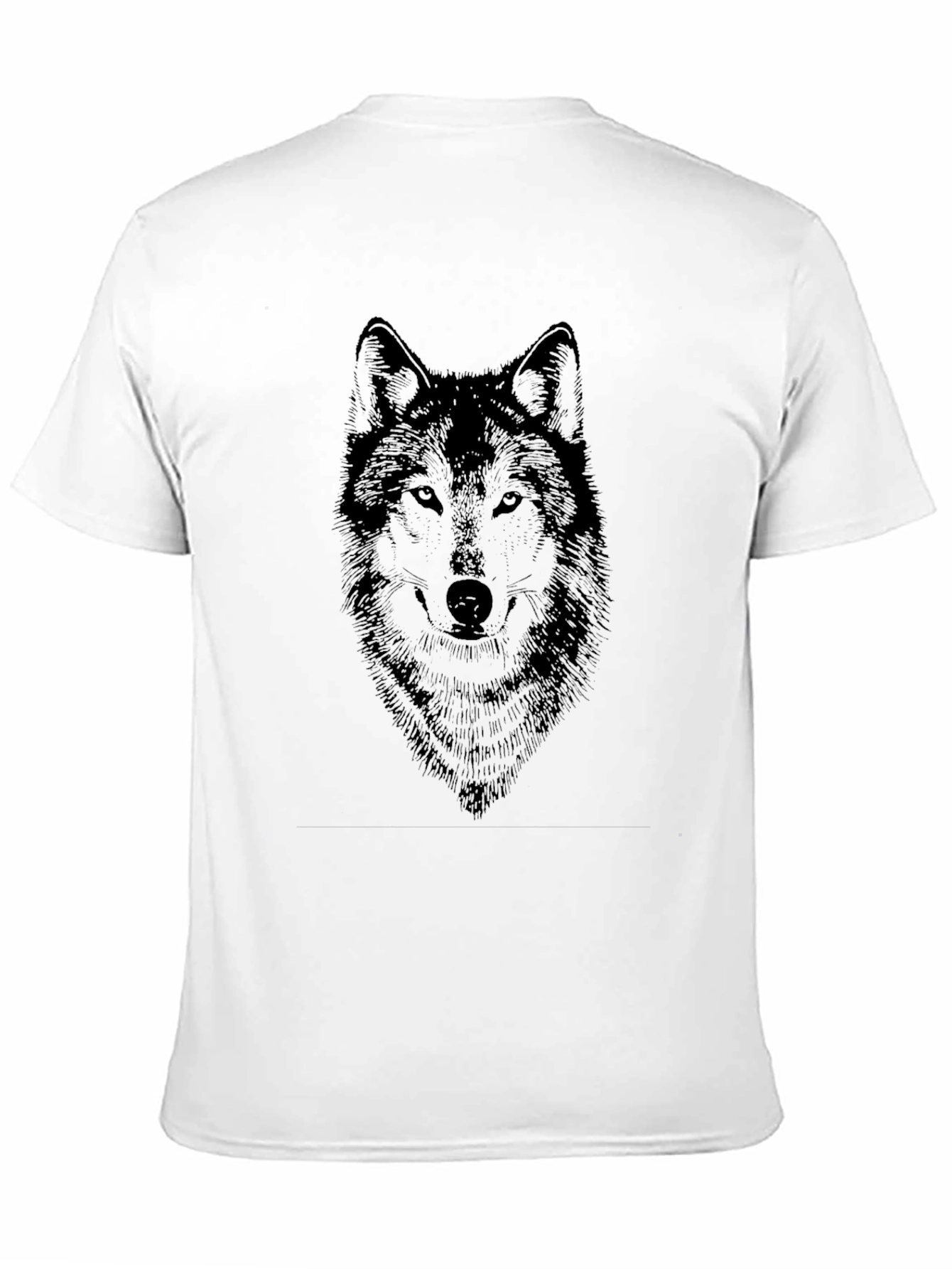 Mens Black Wolf Graphic Tee - Fierce Style