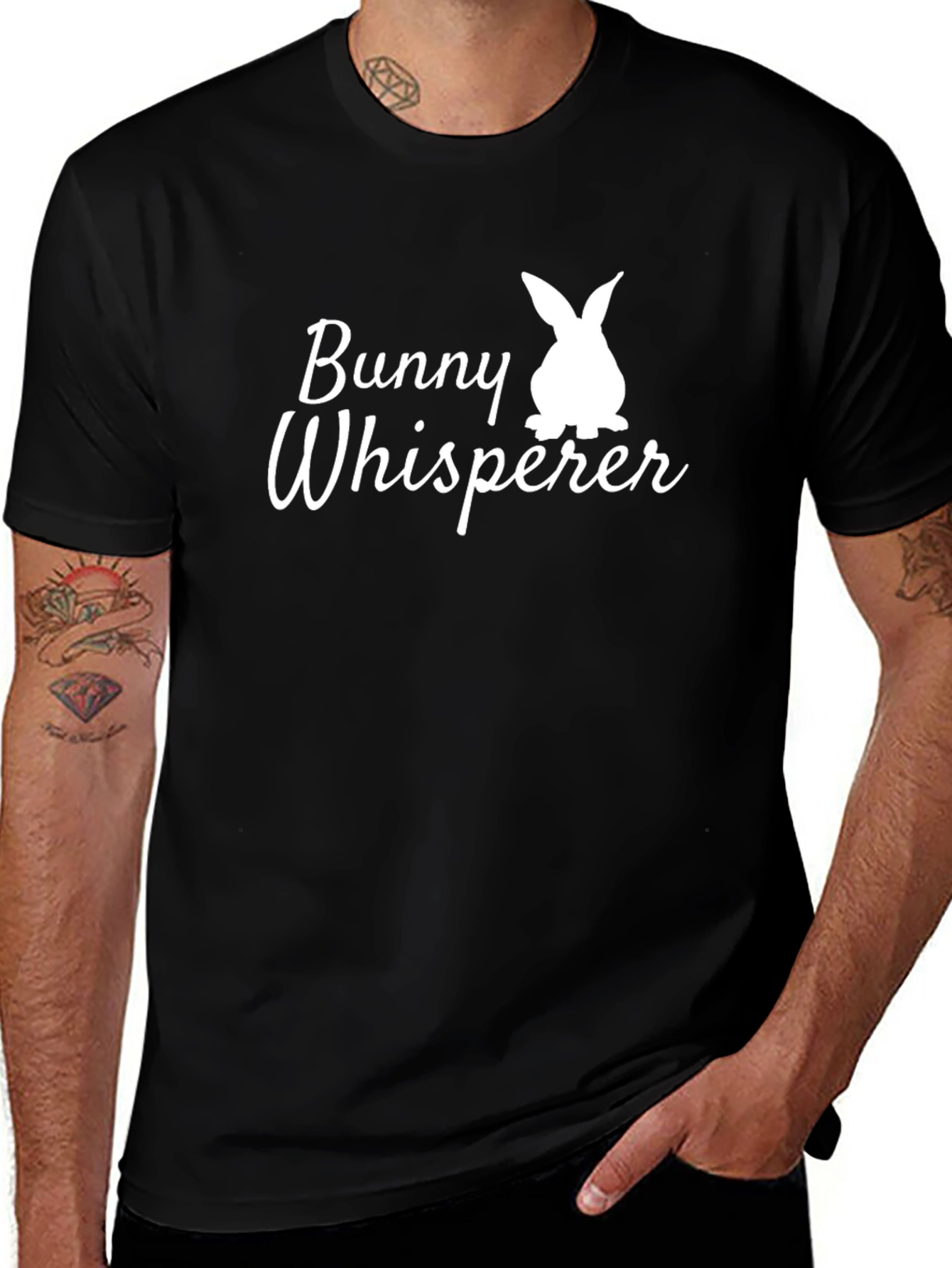 Bunny Whisperer Graphic Tee - Easter Rabbit Shirt