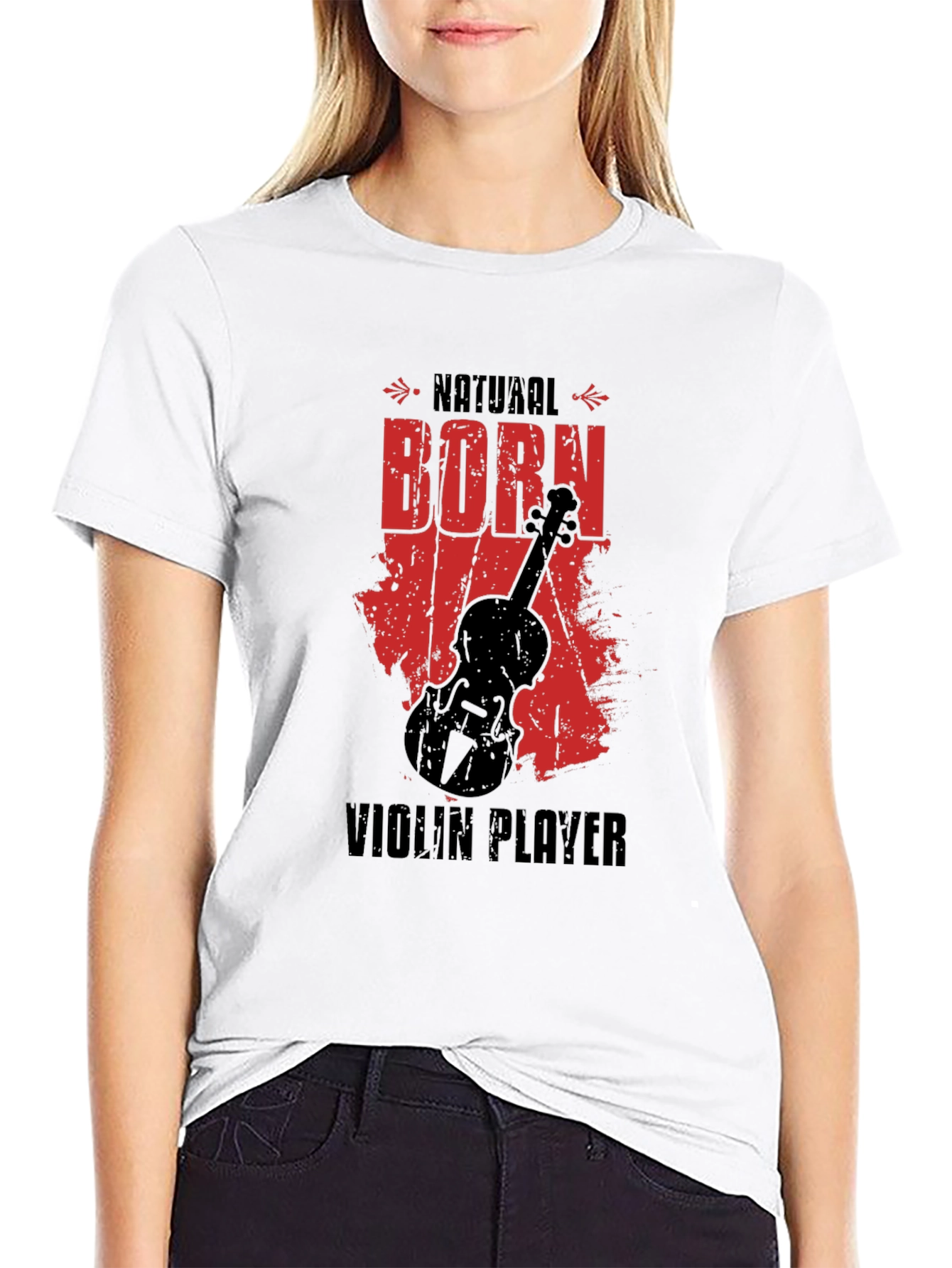 Natural Born Violin Player Graphic T-Shirt