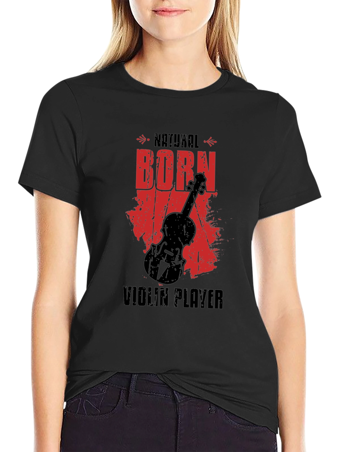 Natural Born Violin Player Graphic T-Shirt
