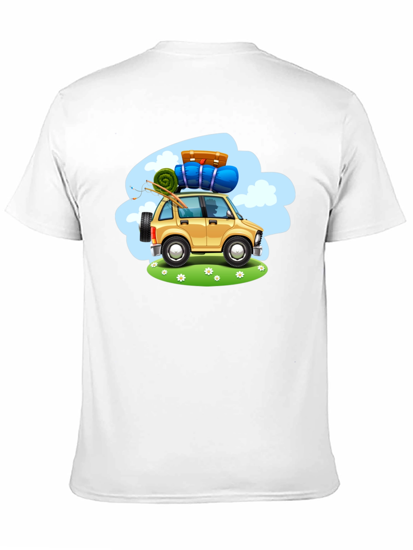 Adventure Car Graphic Tee - Black Cotton T-Shirt