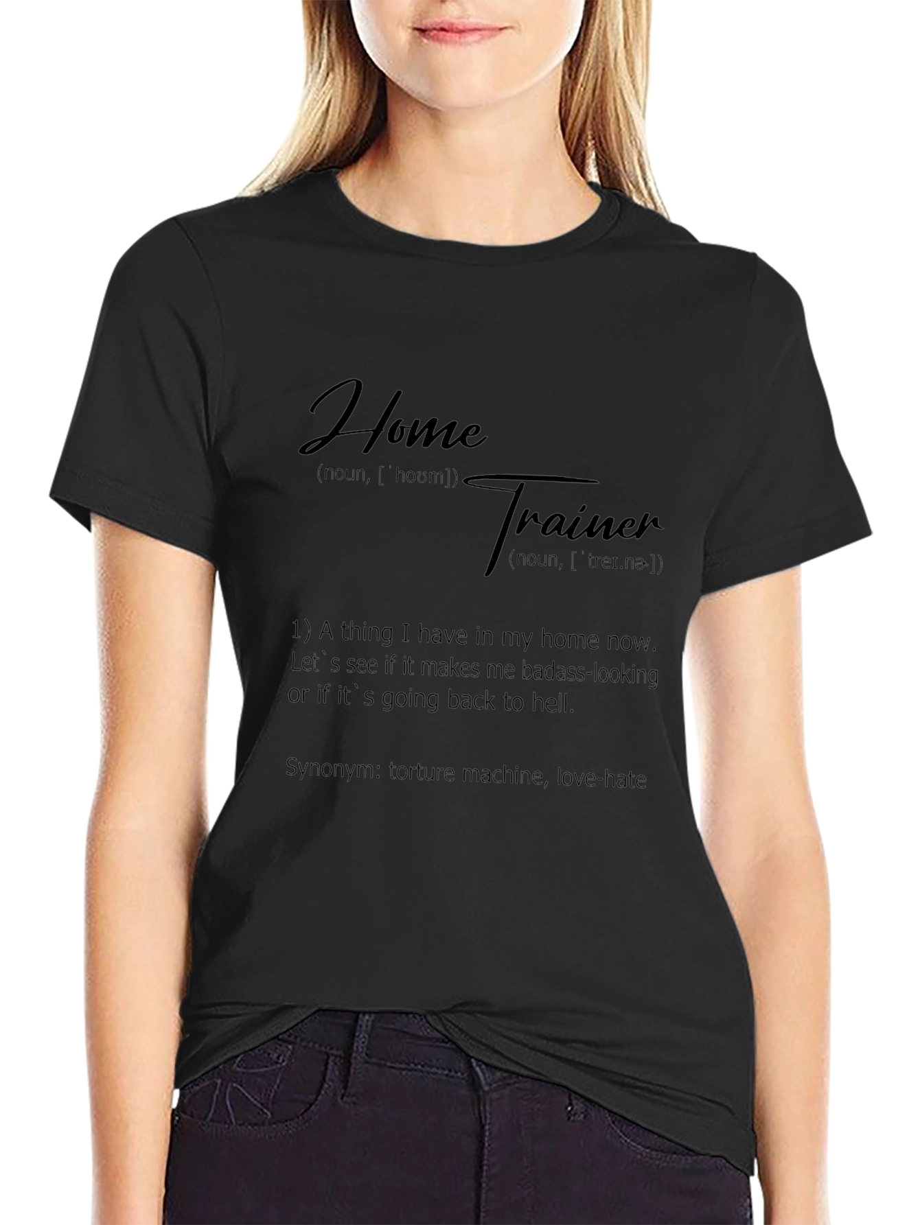 Home Trainer Definition Black Graphic Tee