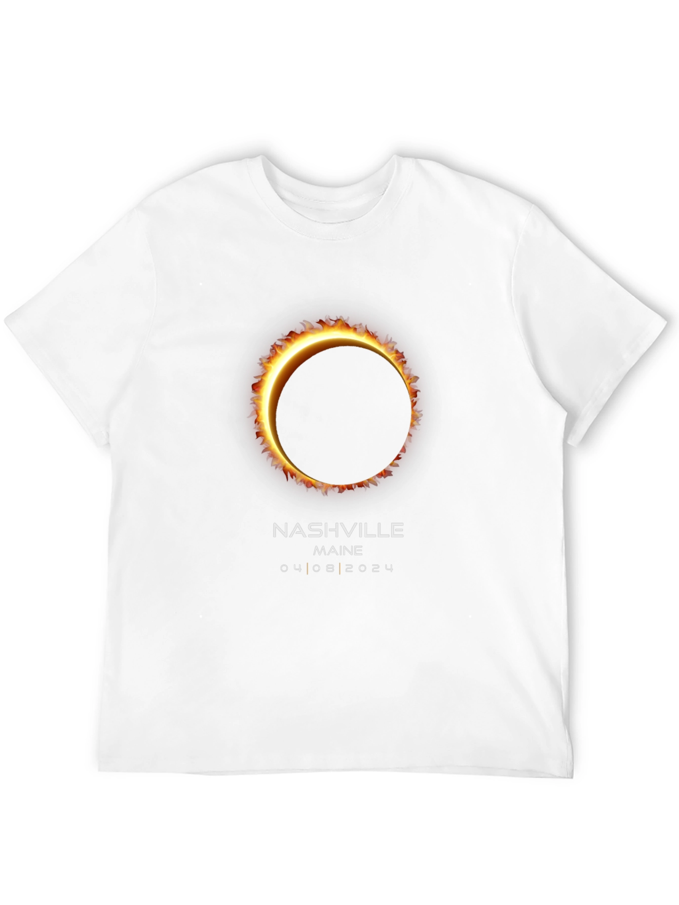 Nashville Maine Eclipse 04|08|2024 Black T-Shirt
