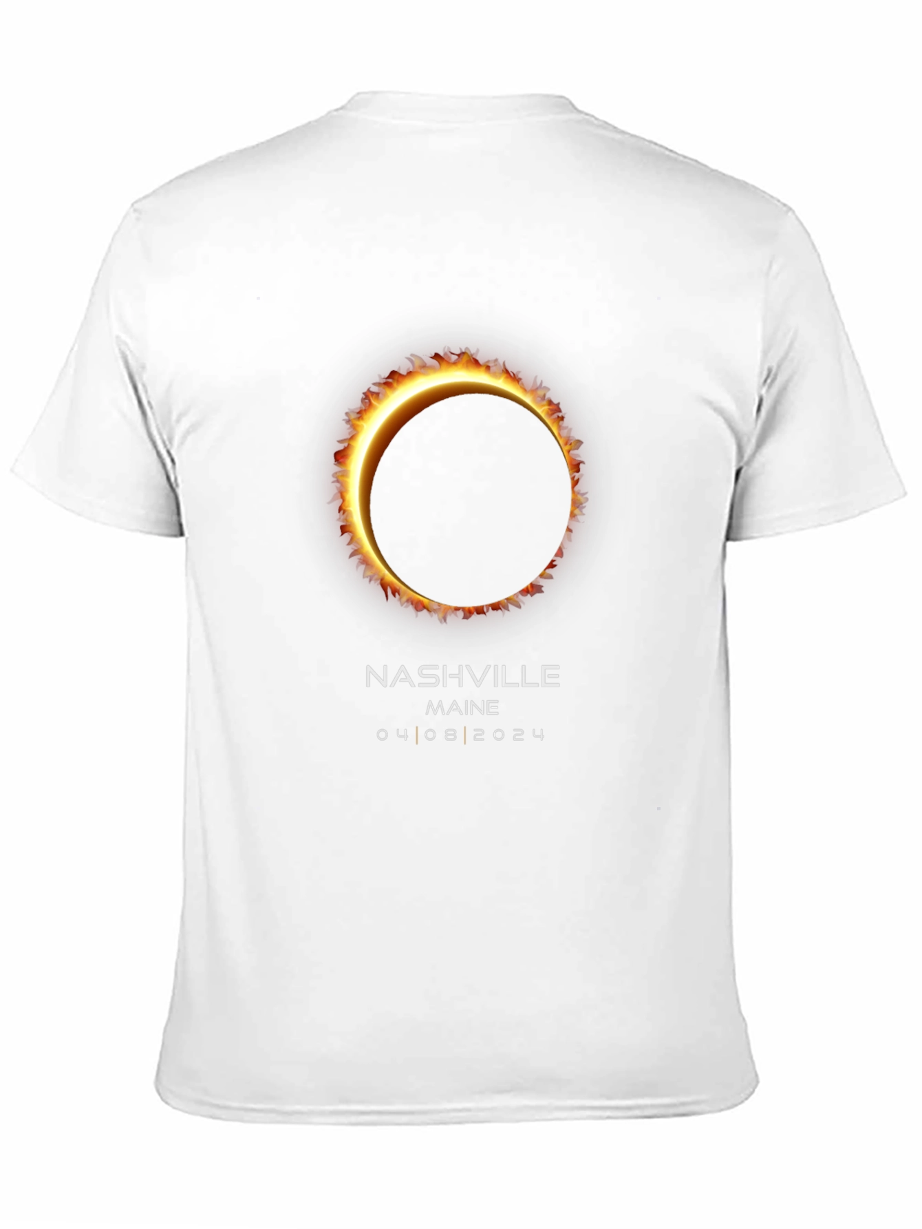 Nashville Maine Eclipse 04|08|2024 Black T-Shirt